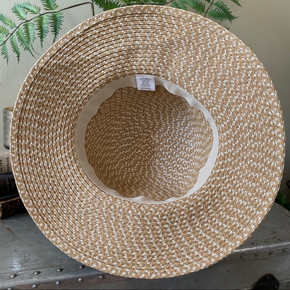 Gold & Tan Woven Flexible Straw Hat - Picture 7 of 8